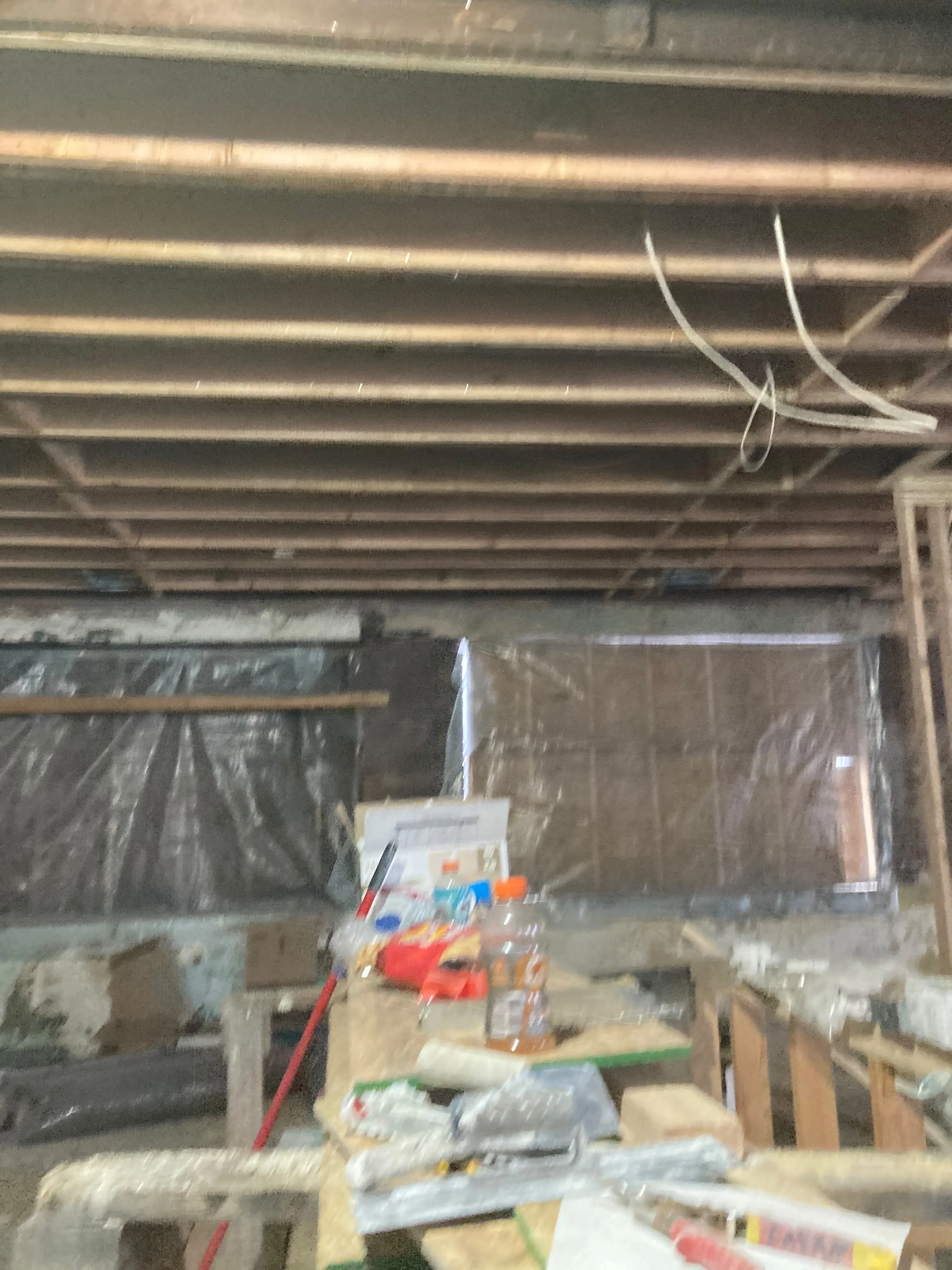 Geometric mosaic kitchen backsplash tile installation, close view